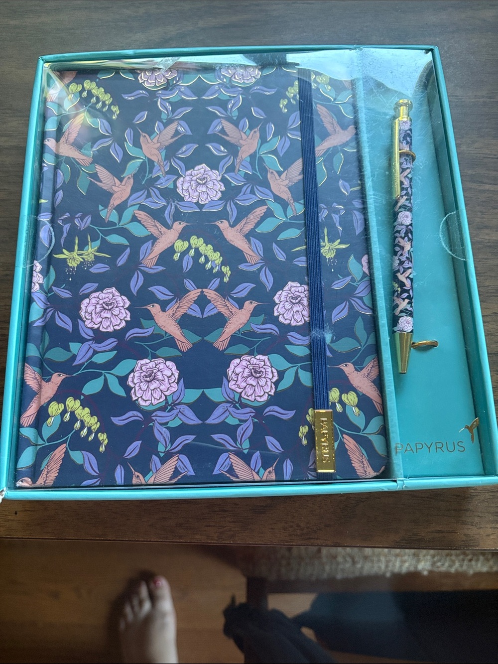 Papyrus Hummingbird Notebook and Pen Gift Set